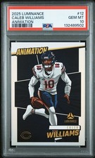 2025 Panini Luminance Caleb Williams Animation #12 PSA 10 POP 11