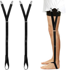 Shirt Stays for Men with Foot Loops Adjustable Shirt Stays Elastic Shirt Garter