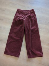 Eileen Fisher Rust Brown Corduroy Pants Wide Leg Cotton Women's Small