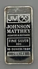 10oz Vintage Johnson Matthey Silver Bar, JM #289244