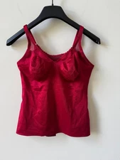 Ruby Ribbon Ladies Red V Neck Sleeveless Cami Shapewear Tank Top - Size 34