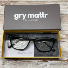 Gry Mattr Reading Glasses Unisex 1.25 Black Enthusiastic Blue Light Readers