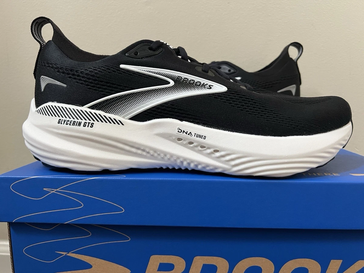 Brooks Mens Glycerin GTS 22 Running Shoes Sneakers Black White Size 12D Men main image 2
