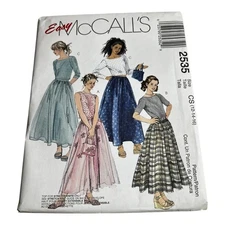 McCall’s 2535 Girls Top Skirt & Bag Pattern Sizes 12-16 Uncut Easy Sew
