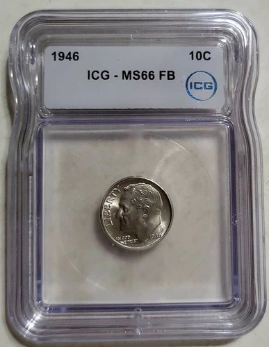 1946 Roosevelt Dime MS66 FB ICG Slab 🔥🔥