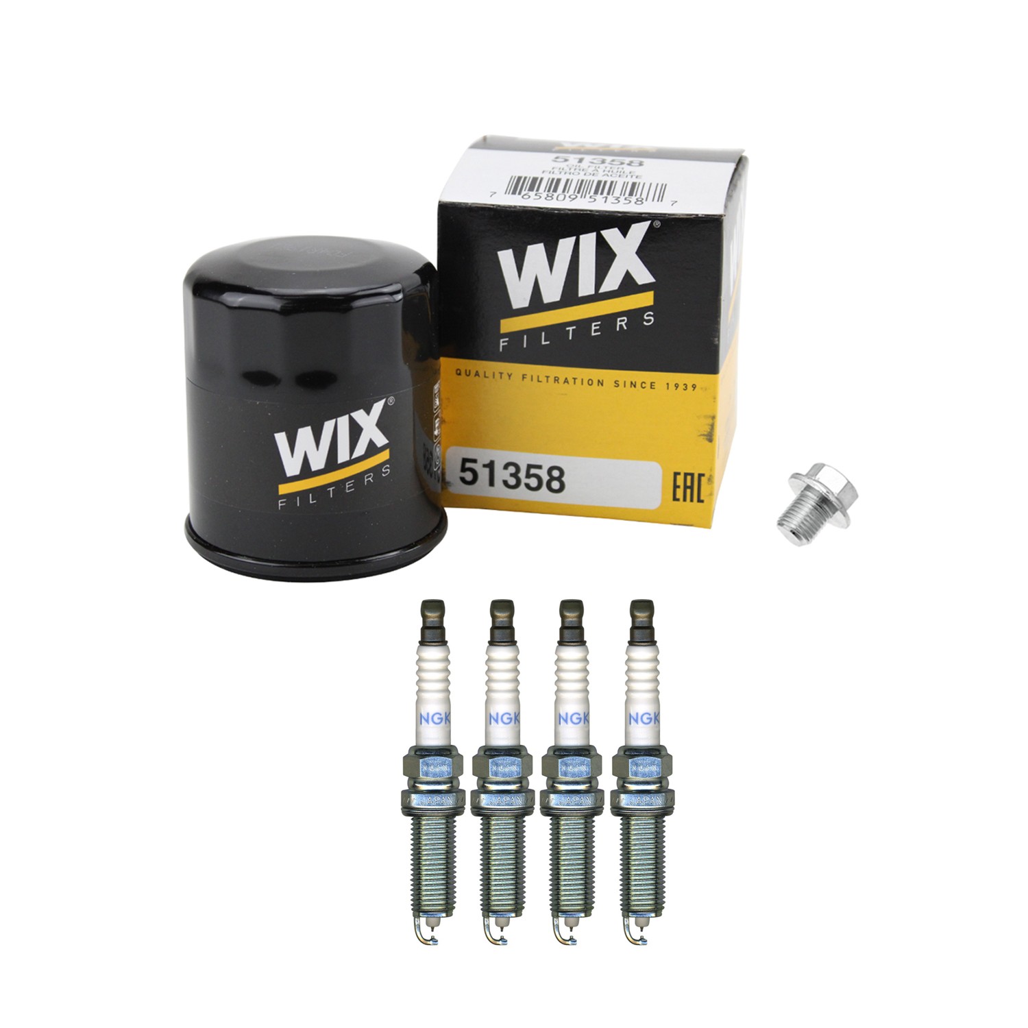 Wix Engine Oil Filter  NGK 4 Laser Iridium Spark Plugs kit for Juke Pathfinder
