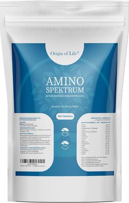 Amino Spektrum - 500 Tabletten a 1000Mg - Hochdosiert & Vegan - Big Pack - 18 Am