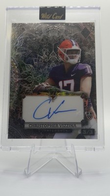 Wild Card 7 Card Studs Christopher Vizzina Autograph 3/3 Football 2024