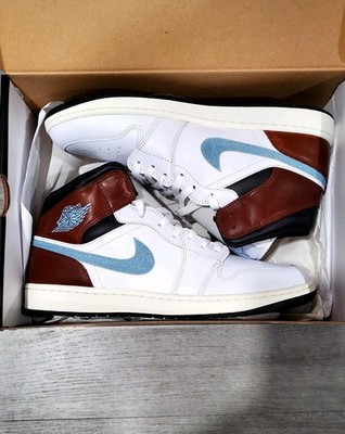 Air Jordan 1 Retro SE Mid Brown Blue Grey - MENS's Size 12