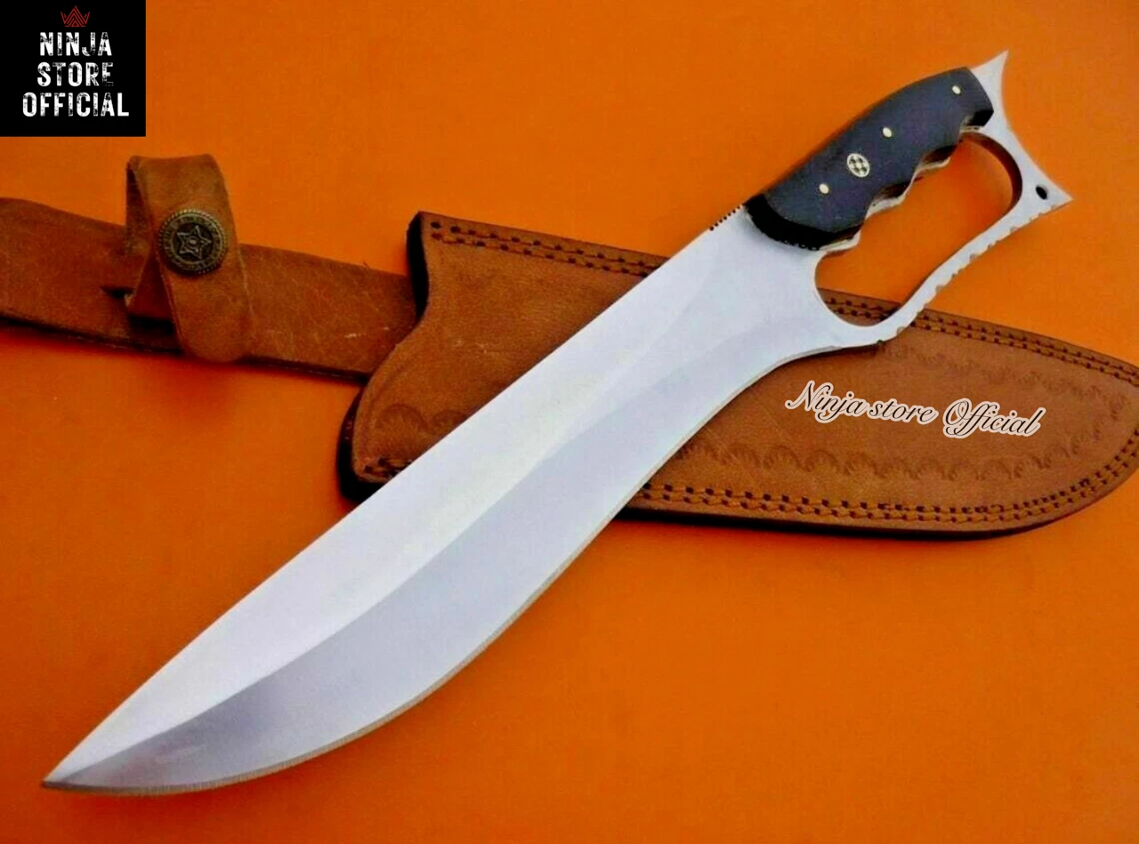 Custom Handmade Carbon Steel Blade Bowie Knife | Hunting Machete Knife Camping