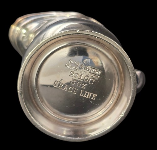 Rare Vintage Reed & Barton Silverplate "GRACE LINE" Cruise Line Creamer Pitcher - Picture 5 of 5