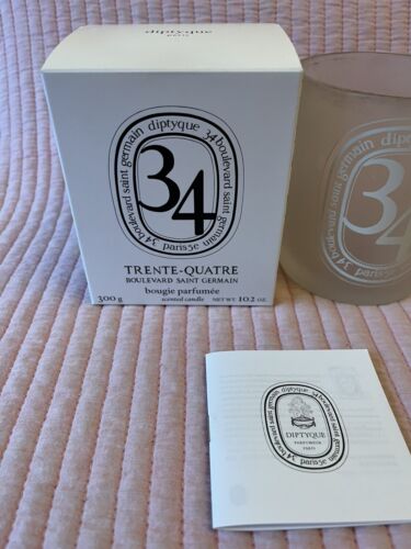Diptyque 34 Trente Quartre Empty Used Candle Holder & Box - Picture 3 of 9
