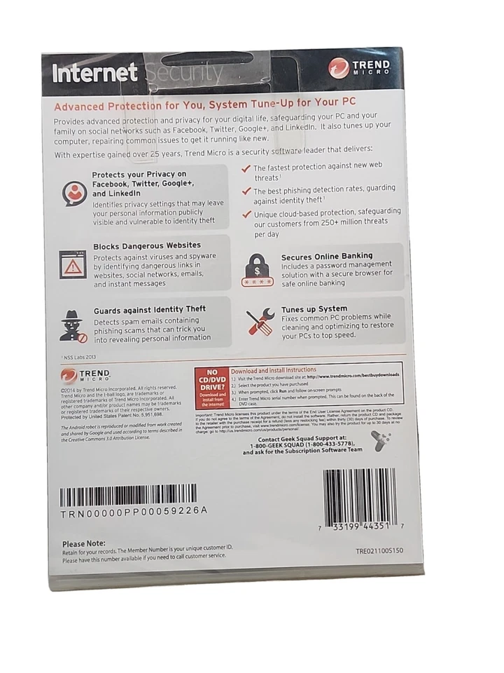 Trend Micro Internet Security (Windows 8/Mac/And/iOS, 3 Devices Protected) NEW - Image 3 of 3