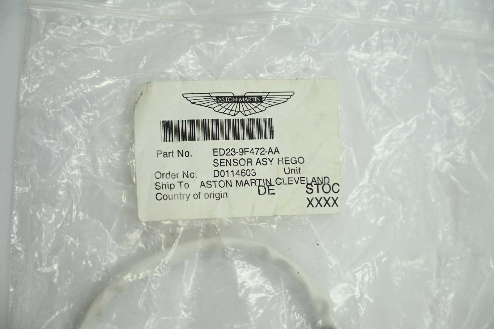 Genuine OEM Aston Martin Heated Exhaust Gas Oxygen Sensor P/N ED23-9F472-AA