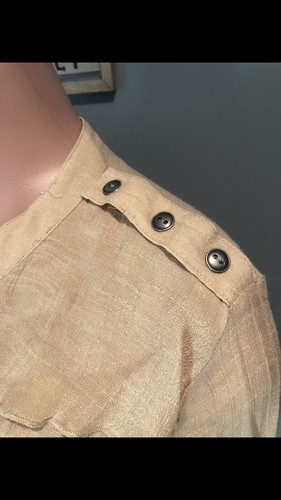 New Directions Women Long Sleeve-Top Blouse  Brown Sheer Sz L - Picture 6 of 7