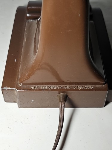 Mid-century Industrial Art Specialty Co Brown USA Gooseneck Tanker Desk Lamp - Picture 5 of 6