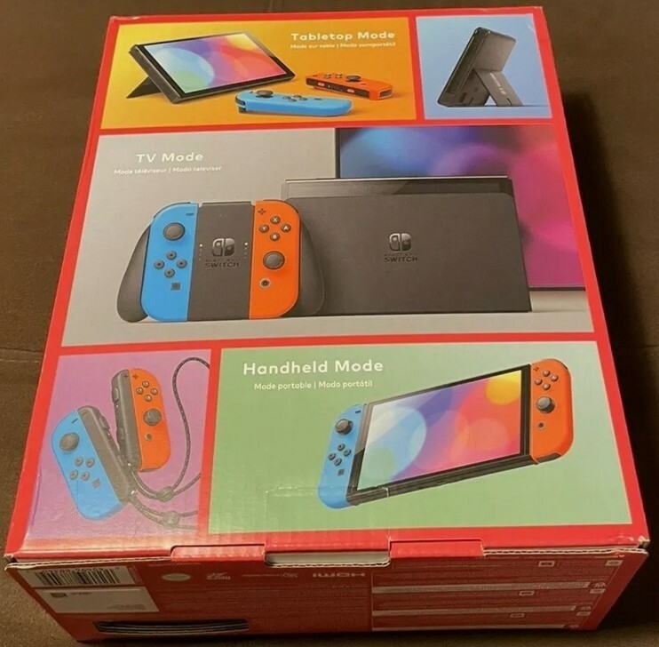 ✓NEW✓ Nintendo Switch OLED model With Neon And Blue Joy Con 7