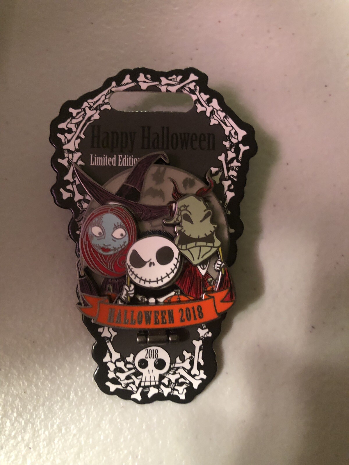 Jack Lock Shock Barrel Pin 2018 Nightmare Before Christmas Halloween Day LE 4000