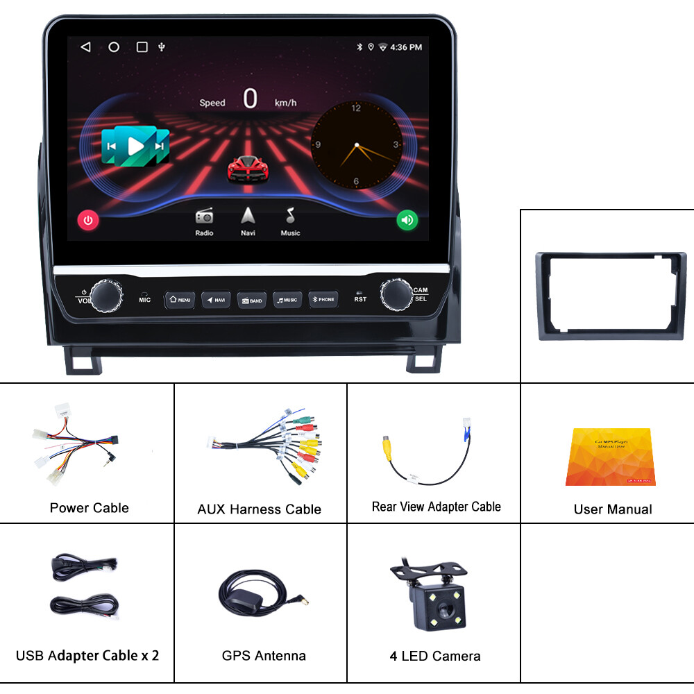 For Toyota Tundra&Sequoia CarPlay Car Stereo Radio Android 13 Fit