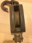 Antique Pulley 14” Wood & Cast Iron Block & Tackle Rustic, Nautical — photo 4