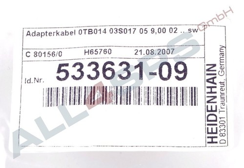 HEIDENHAIN ADAPTERKABEL OTB014 03S017 05 9,00 02..BK NEU - Picture 2 of 2