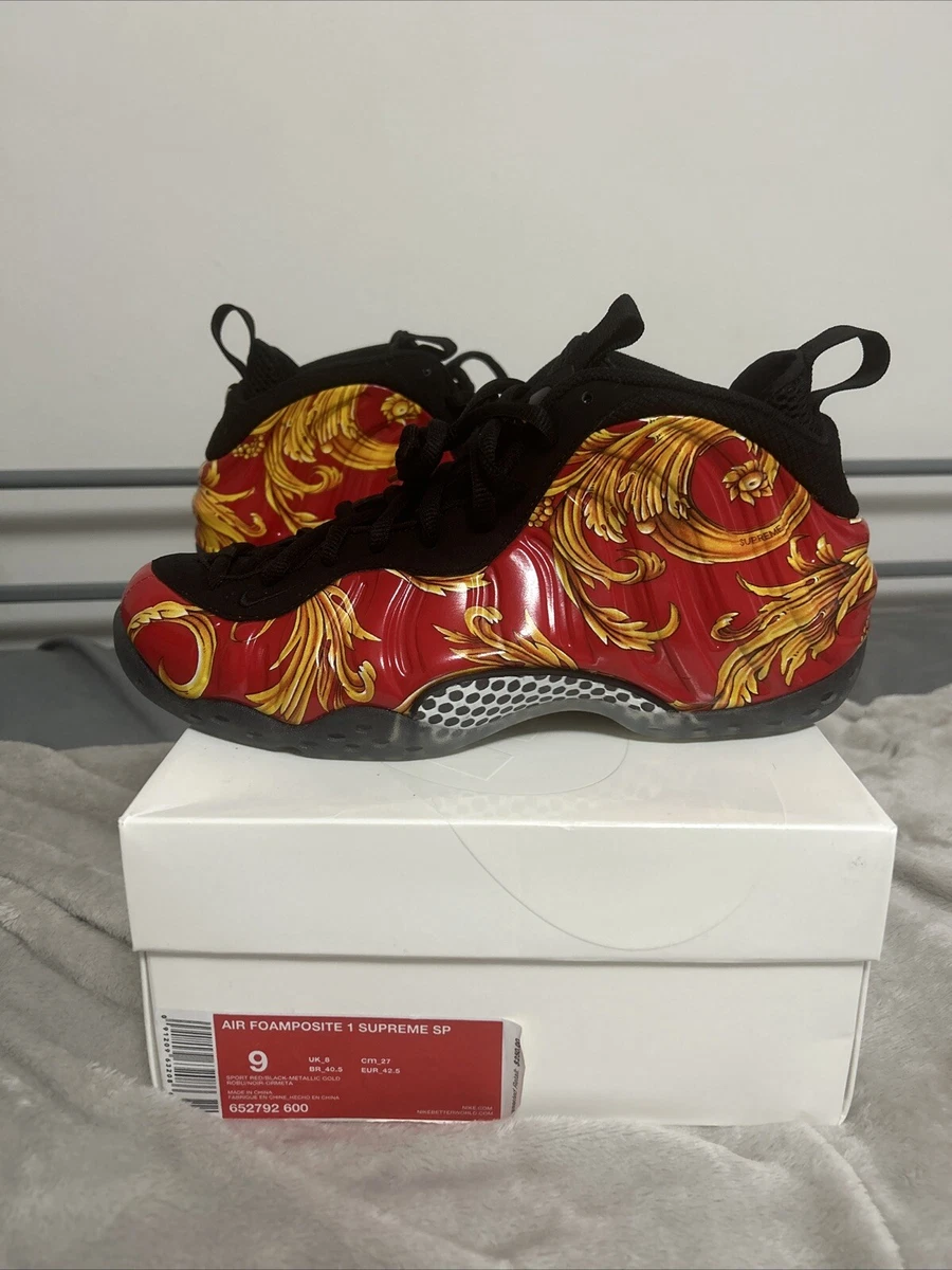 Nike Supreme x Air Foamposite One Supreme Red Men\'s Size 9 652792-600 2014 Nike x Supreme Air Foamposite One SP  main image 4