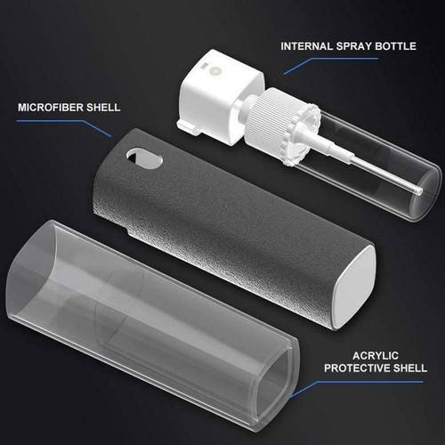 3 in 1 Fingerprint-proof Screen Cleaner Spray Wipe Cleaning Portable Tools Y4D3 - Afbeelding 8 van 14