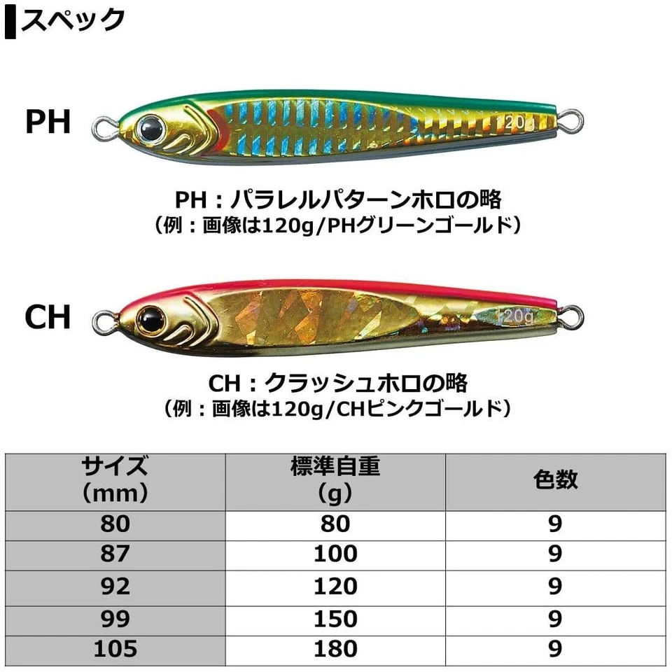 Plantilla de metal de tungsteno Daiwa Saltiga TG CEBO 180 g Jigging de agua salada alta densidad Foto 4 de 4
