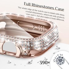 Sparkly Crystal Bumper Case Cover with Screen Protector For iWatch Series 10/9/4
