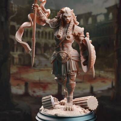 Aktara Adrientem - Lioness Gladiator by DM Stash | D&D | Pathfinder