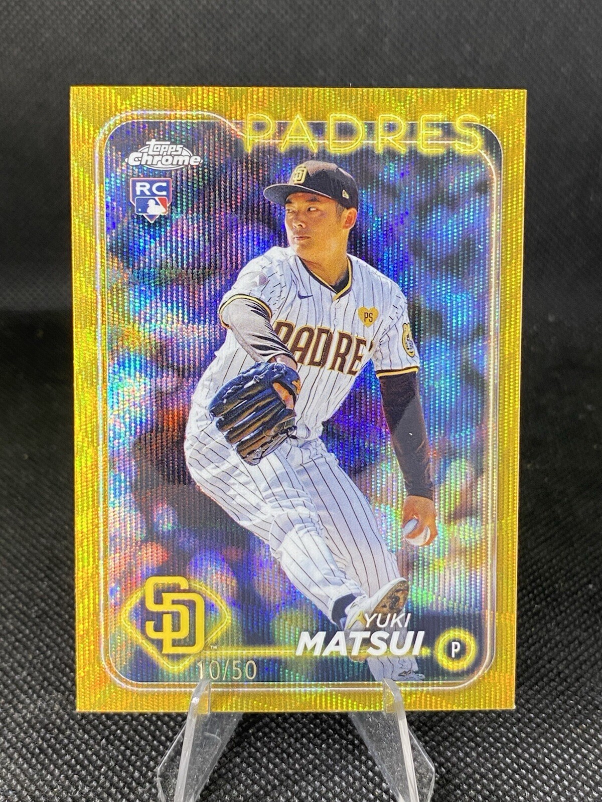 2024 Topps Chrome YUKI MATSUI Gold Wave Refractor RC PADRES #116 /50