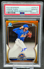 2023 Bowman Chrome Junior Tilien Gold Refractor Auto PSA 10 Mets /50 Prospect