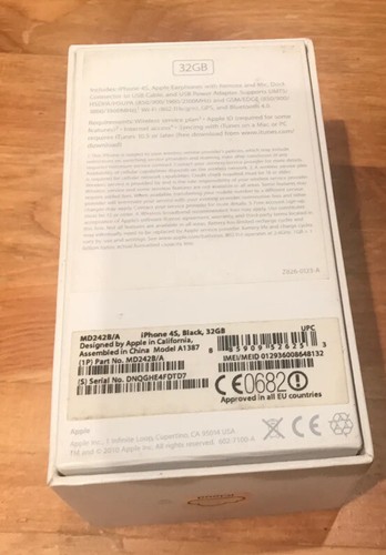 Apple iPhone 4 Box 32GB Black - Empty Box Only - Zdjęcie 5 z 6