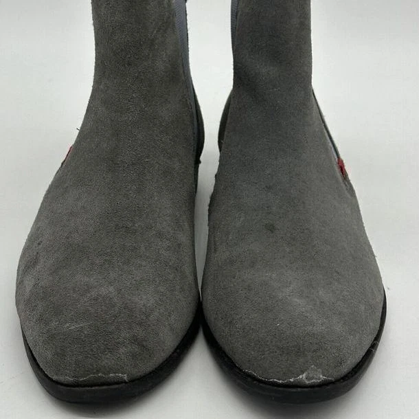 Marc Joseph Chelsea Botas de Cuero Gamuza para Mujer 10.5 Gris Tobillo Pull On Damas Foto 3 de 4