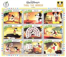 Disney 1992 St Vincent - Short Film, Thru the Mirror (1936) Sheetlet - MNH