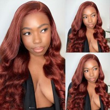 UNice Reddish Brown Body Wave Bundles Human Hair Extensions Cooper Red Weaves 9A