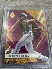 2021 Panini Chronicles Phoenix Ke’bryan Hayes Purple And Gold Laser.