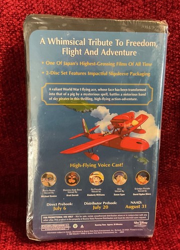 Vintage Porto Rosso Demo Full Length Screener Demo VHS Tape Studio Ghibli RARE - Picture 2 of 7