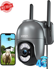 4G LTE Security Camera Outdoor SIM Card 2K Plug in Wired IP PTZ CCTV Tracking