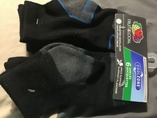 Fruit of the loom cool zone 6 ankles socks arch support boys 9-2.5