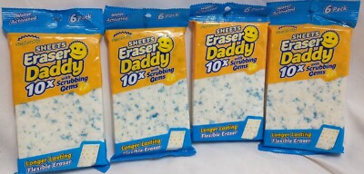 4X Scrub Daddy  Eraser Daddy Sheets 6 Count Each