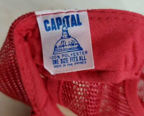Trucker Hat Mesh Adjustable Snap Back Red White LU CARRIERS Cap Head Cover - Picture 3 of 12