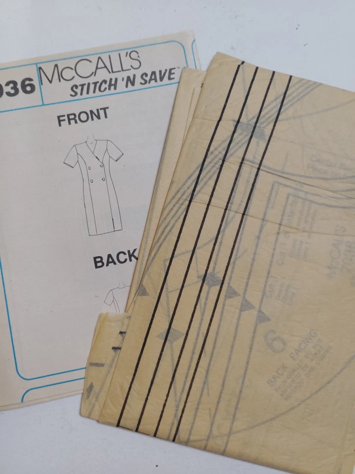 Dress Event 16 18 20 22 McCalls 7036 Sewing Pattern UC McCall's Stitch N Save - Image 4 of 4