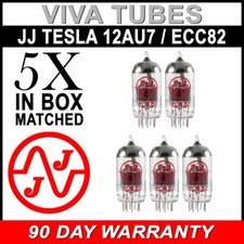 Brand New Gain Matched Quintet 5 JJ Tesla Electronics 12AU7 / ECC82 Tubes