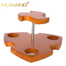 Tobacco Pipe Stand Rack Holder Display For 3 Smoking Pipes Handmade Beech Wood