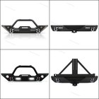 For 07-18 Jeep Wrangler JK Rock Crawler Front/Rear Bumper Winch Plate LED D-Ring