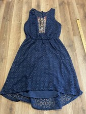 Maurices Dress, Women's Size Small, Blue, Beads, Lace, Sleeveless, Midi