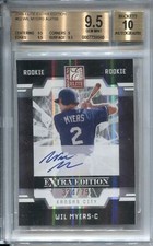WIL MYERS 2009 ELITE EXTRA EDITION BASEBALL #62 ROOKIE AUTOGRAPH #/799 BGS 9.5 