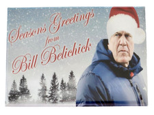MAGNET Bill Belichick NE Patriots NFL Coach Seasons Greetings Santa Refrigerator