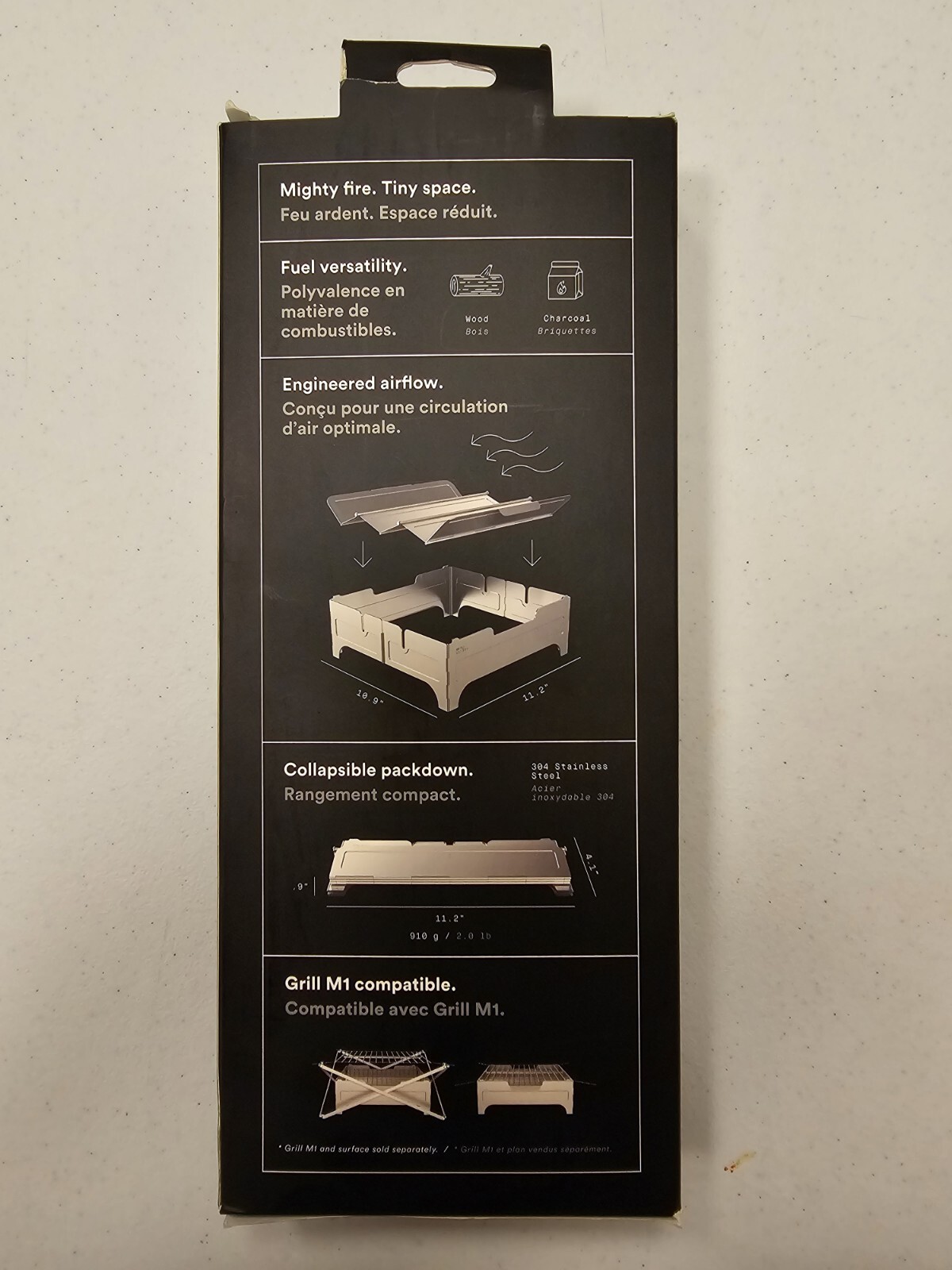 Wolf And Grizzly FIRE SAFE - Collapsible Portable Fire Pit For Camping & Cooking